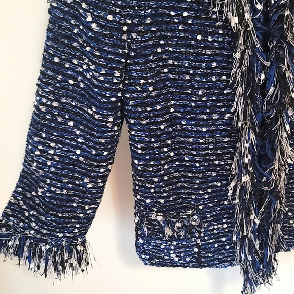 Olsen Europe Fringe Knitted Tweet Cardigan - Picture 4 of 8